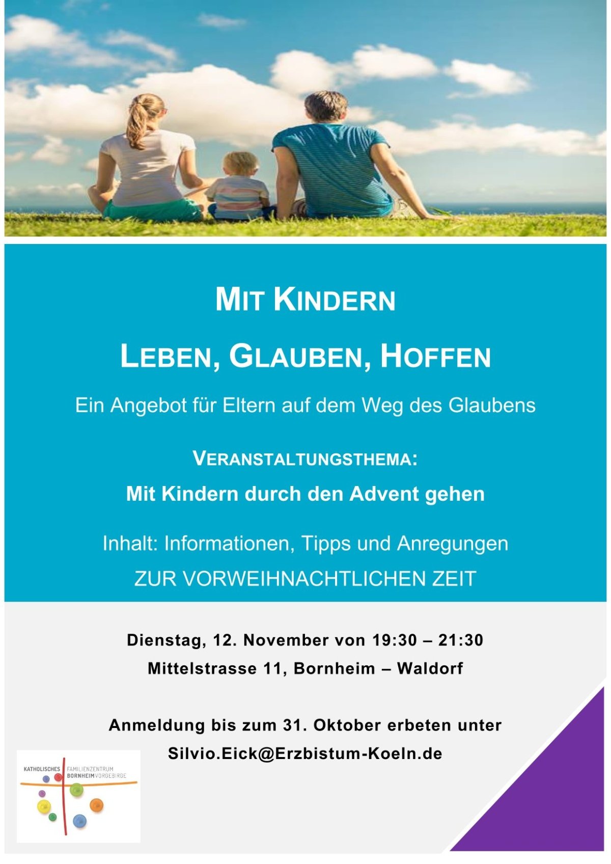 2024.11.12_Mit Kindern Leben - Glauben - Hoffen - Plakat - Mit Kindern durch den Advent gehen - Aktuell-1 (c) Pfarrer Silvio Eick